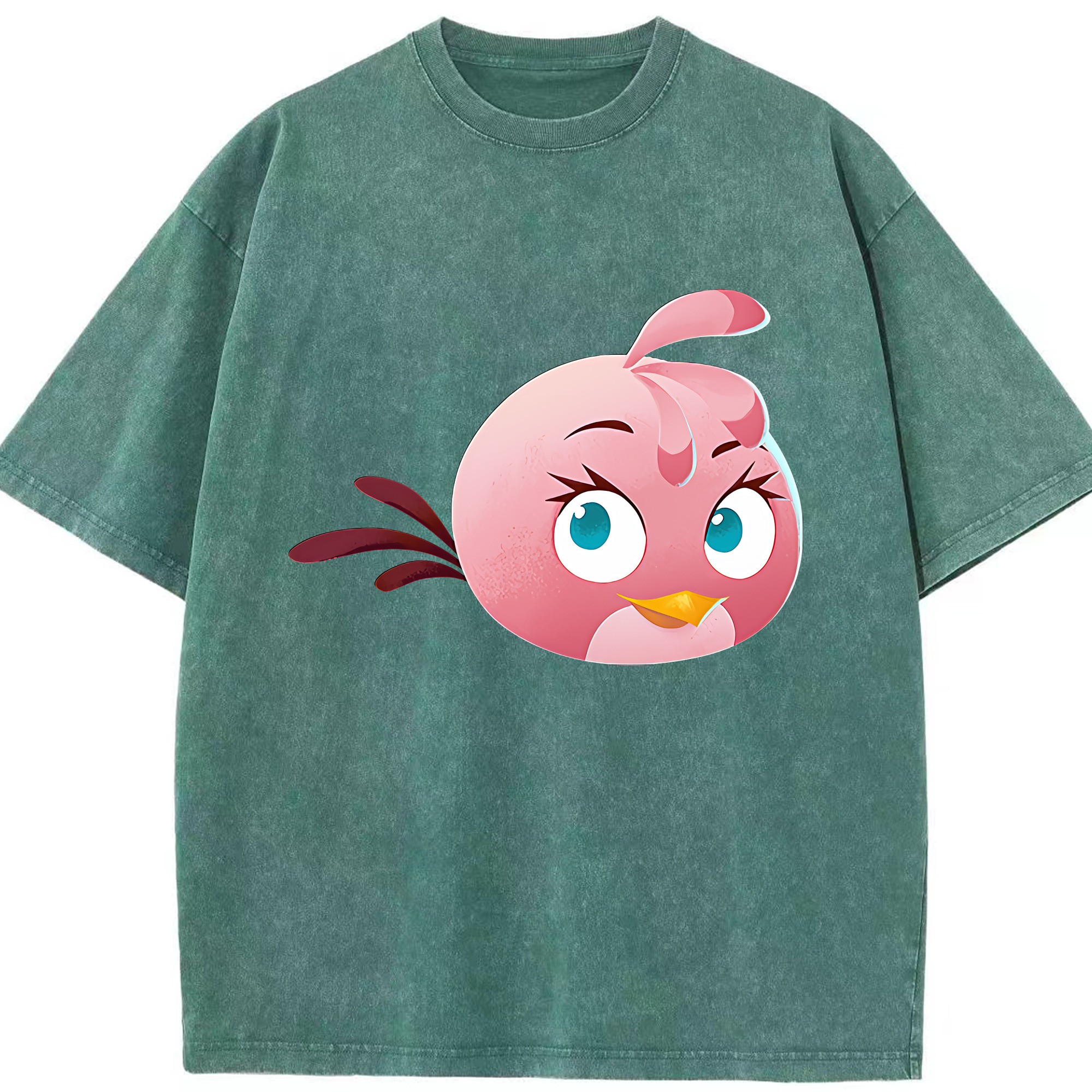 （画像用） Angry Birds アングリーバード 綿100% ヴィンテージ風 半袖Tシャツ（フロントプリント）
